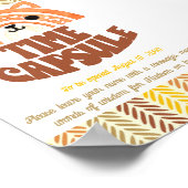 Poster 5x7 Heure Capsule Boho Woodland Fox Anniversaire (Coin)