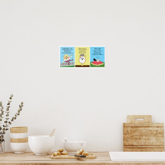 Poster 5x7 Humpty Hicky Miss Muffet Kids Room Wall Art (Cuisine)