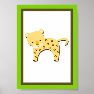 Poster 5X7 Jaguar Jungle Animal Wall Art