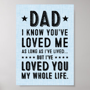 Poster 5x7 Je t'ai aimé toute ma vie Imprimer