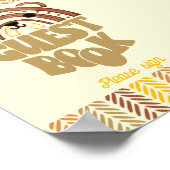 Poster 5x7 Livre d'hôtes Boho Woodland Bear Anniversaire (Coin)