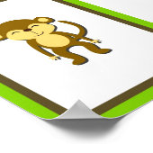 Poster 5X7 Monkey Jungle Animal Wall Art (Coin)