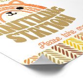 Poster 5x7 Sanitizer Station Boho Woodland Fox Anniversai (Coin)