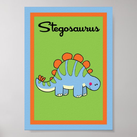 Poster 5X7 Stegosaurus Dinosaures (Devant)