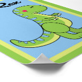 Poster 5X7 T-Rex Dinosaures Art Mur (Coin)
