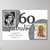 Poster 60 ans et Fabuleux Paillettes Argentées 2 Photos A (Devant)