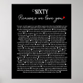 Poster 60 choses que nous aimons à votre sujet, 70e 80e a (Devant)