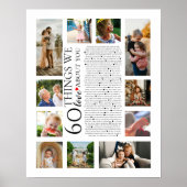 Poster 60 choses que nous aimons de vous collage photo d' (Devant)