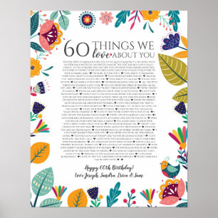 Poster 60 choses que nous aimons de vous scandi folk mode