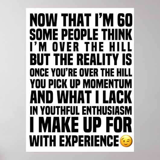 Poster 60 Est Une Vieille Âge Drôle (Devant)