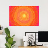Poster 60 Gradient - Psychédélique orange jaune (Bureau à domicile)