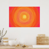Poster 60 Gradient - Psychédélique orange jaune (Cuisine)
