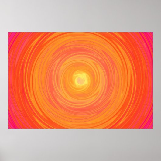 Poster 60 Gradient - Psychédélique orange jaune (Devant)