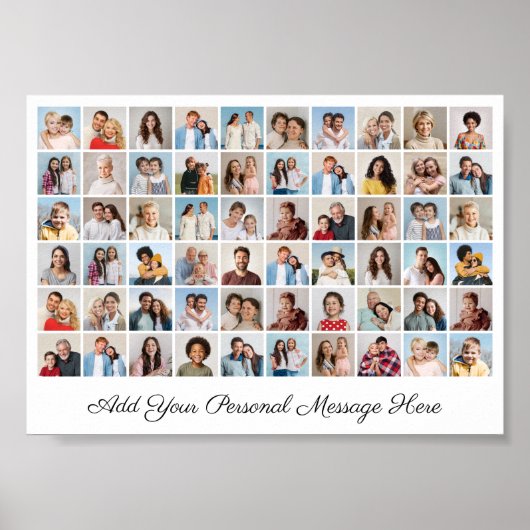 Poster 60 Photo Collage Ajouter Votre Propre Voeux (Devant)