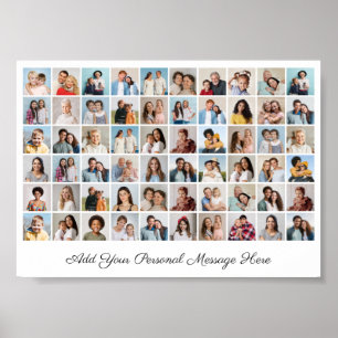 Poster 60 Photo Collage Ajouter Votre Propre Voeux