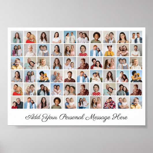 Poster 60 Photo Collage Ajouter Votre Propre Voeux (Devant)