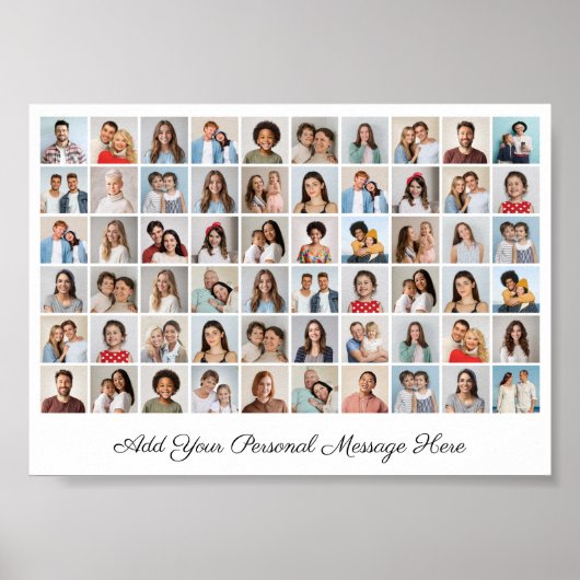 Poster 60 Photo Collage Ajouter Votre Propre Voeux (Devant)