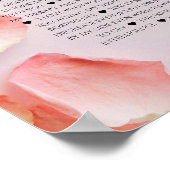 Poster 60 Raisons nous vous aimons cadeau, rose pétale (Coin)