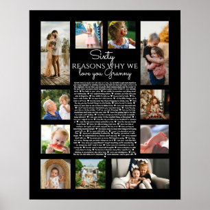 Poster 60 raisons pour lesquelles nous t'aimons montage d