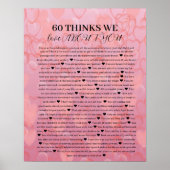 Poster 60 Raisons pour lesquelles nous vous aimons (Devant)