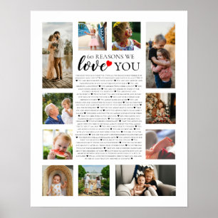 Poster 60 raisons pour lesquelles nous vous aimons 80e 60