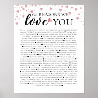 60 reasons why we love you 80th 60th birthday 40th