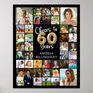 Poster 60e anniversaire 39 Collage de photos À la santé d
