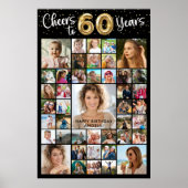 Poster 60e anniversaire 43 Collage de photos encourage à (Devant)