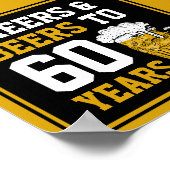 Poster 60e anniversaire Cheers & Bières à 60 ans (Coin)