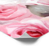 Poster 60e anniversaire de Mariage Blush Roses Bienvenue (Coin)