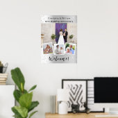 Poster 60e anniversaire du mariage argent photo signe de (Bureau à domicile)