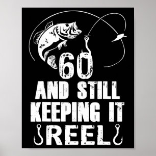 Poster 60e anniversaire et toujours garder la pêche à la 