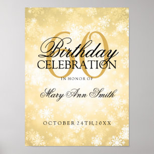 Poster 60e anniversaire Gold Winter Wonderland