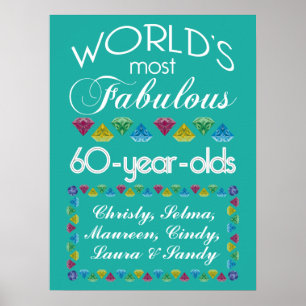 Poster 60e anniversaire le plus fabuleux groupe d'amis Ge