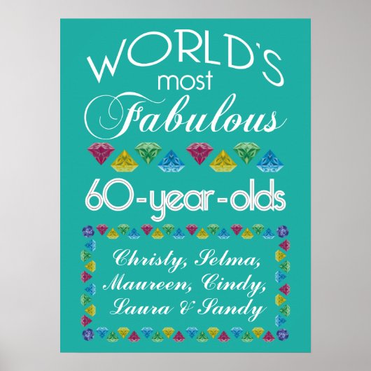 Poster 60e anniversaire le plus fabuleux groupe d'amis Ge (Devant)