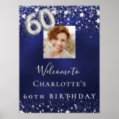 Poster 60e anniversaire marine bleu argent étoiles photo  (Devant)