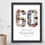 Poster 60e anniversaire Numéro 60 Photo personnalisée Col<br><div class="desc">Célébrez le 60e anniversaire avec cette affiche personnalisée de collage photo numéro 60. Ce cadeau personnalisable est également parfait pour un anniversaire mariage. C'est une excellente façon de présenter des souvenirs précieux de votre vie de mariage et de marié. L'affiche comporte un collage de photos qui capturent ces moments spéciaux,...</div>