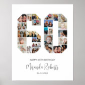 Poster 60e anniversaire Numéro 60 Photo personnalisée Col (Devant)