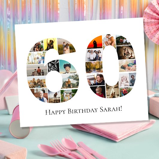Poster 60e anniversaire photo montage collage