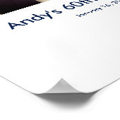 Poster 60e anniversaire photo personnalisée Se connecter  (Coin)