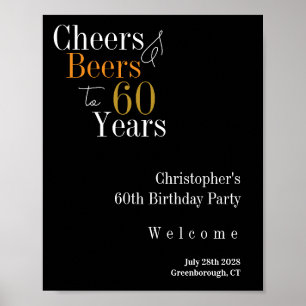 Poster 60e anniversaire Soeurs et bières Bienvenue