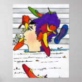 Poster 60s Peter Max style chaussures fenêtre affichage a (Devant)
