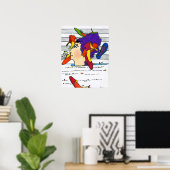 Poster 60s Peter Max style chaussures fenêtre affichage a (Bureau à domicile)