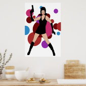 Poster 60s Spy Girl (Cuisine)