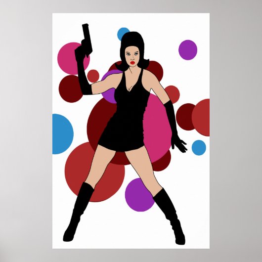 Poster 60s Spy Girl (Devant)