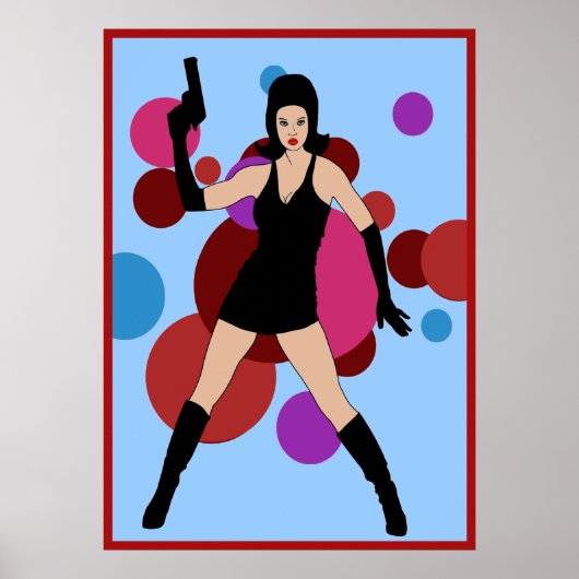 Poster 60s Spy Girl (Devant)