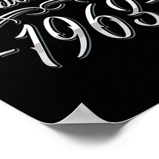 Poster 61 Ans Ancien Tatoueur Année de naissance 1963 61e (Coin)