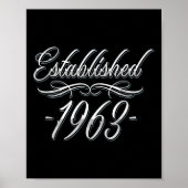 Poster 61 Ans Ancien Tatoueur Année de naissance 1963 61e (Devant)