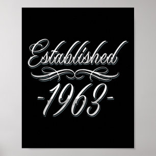 Poster 61 Ans Ancien Tatoueur Année de naissance 1963 61e