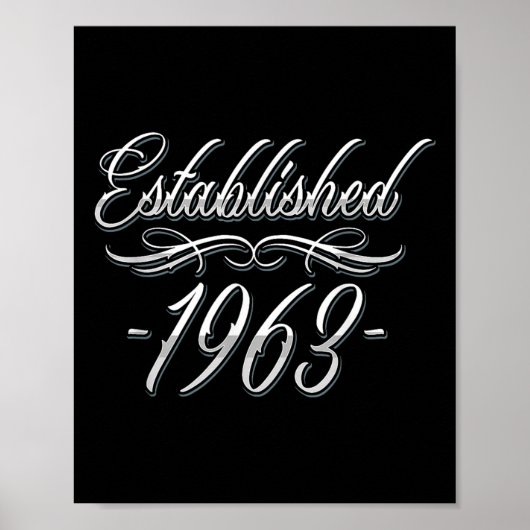 Poster 61 Ans Ancien Tatoueur Année de naissance 1963 61e (Devant)